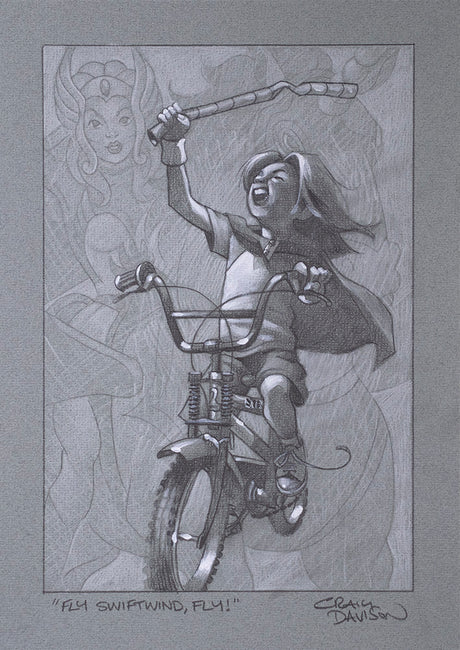 Fly Swift Winds Fly Sketch Mounted Print by Artist Craig Davison