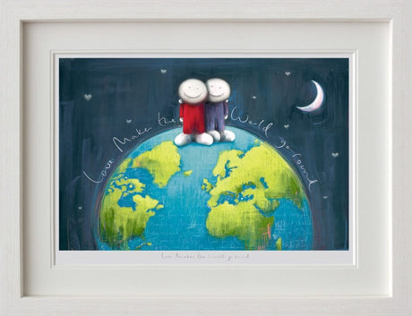 Love Makes The World Go Round Framed Print by Artist Doug Hyde