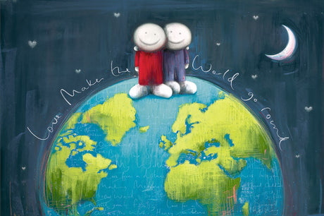 Love Makes The World Go Round Mounted Print by Artist Doug Hyde