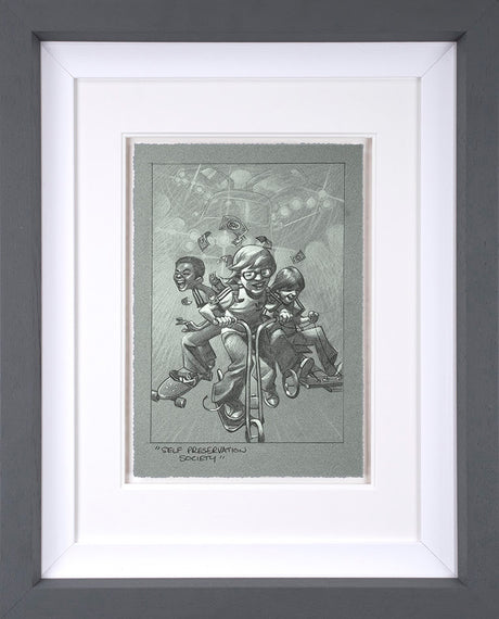 Self Preseravtion Society Sketch Framed Print By Artist Craig Davison