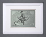 Twin Ceramic rotor Drives On each Wheel sketch Framed print by artist craig davison